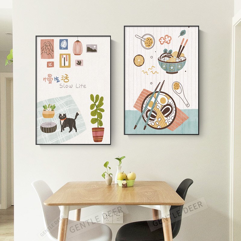 创意人物餐厅墙壁挂画简约现代客B厅装饰画房间沙发背景墙单幅壁图片