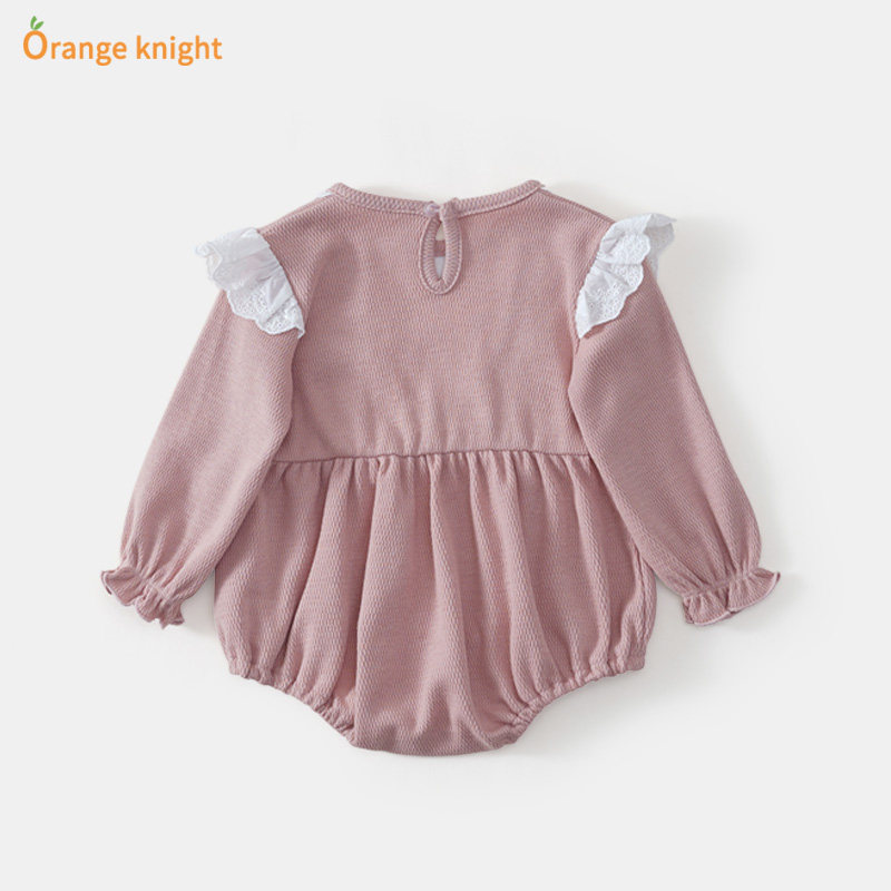 婴儿衣服秋装超洋气女宝宝公主服宫廷帽外出韩版连体三角包屁哈衣