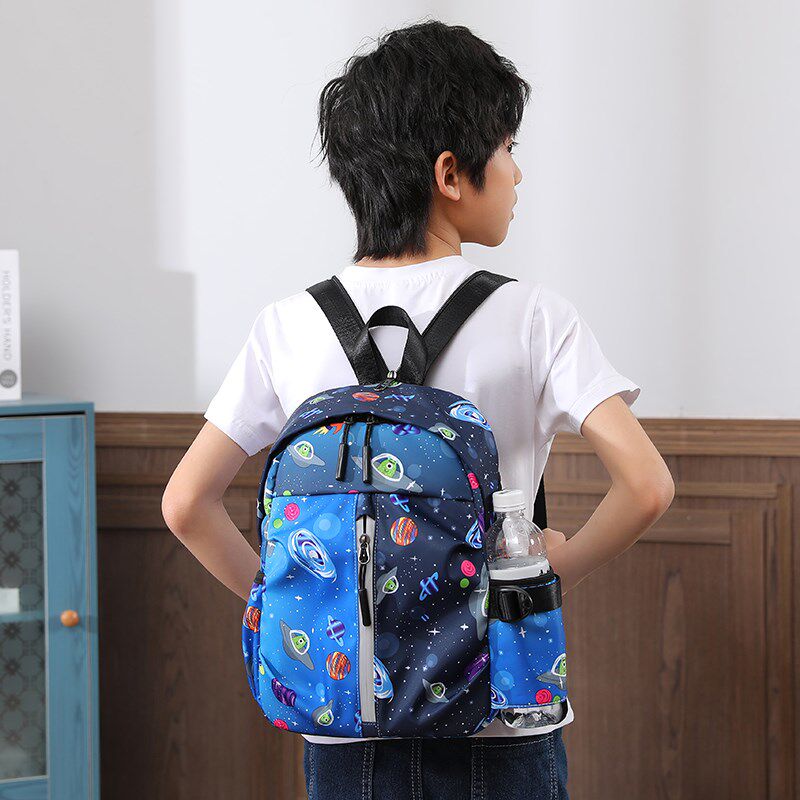 儿童春游背包男童单双肩两用斜挎包出游旅行补课T小学生男孩子轻