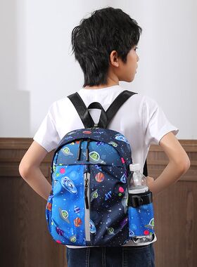 儿童春游背包男童单双肩两用斜挎包出游旅行补课T小学生男孩子轻