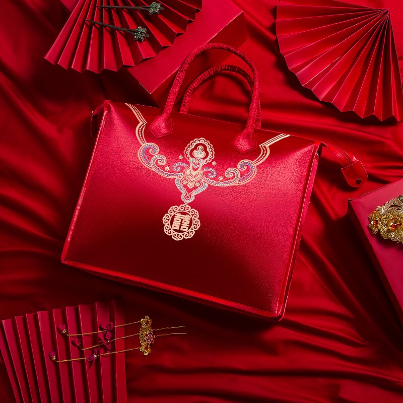 结婚四件套包装袋手n提加厚锦缎牛津布喜庆陪嫁空调夏被薄被收纳