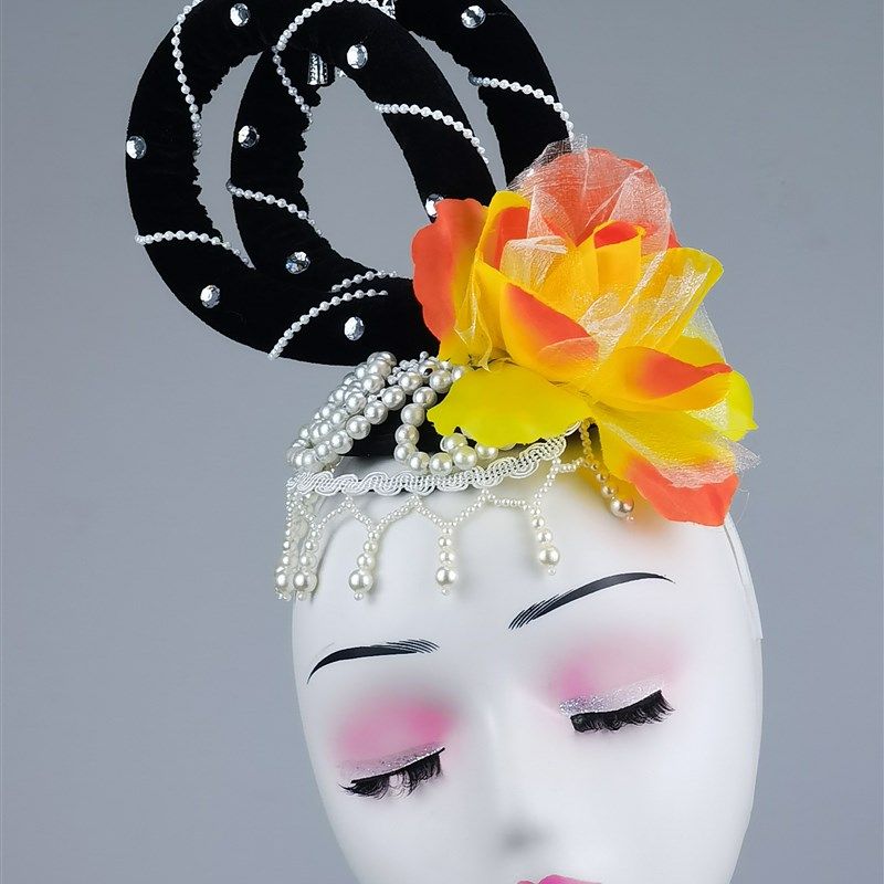 桃李杯汉风丽影舞蹈头饰古装汉服发饰唐装配饰珍珠古典发鬓假发包,饰品/流行首饰/时尚饰品新,发饰,淘宝优惠券,粉丝福利购,淘宝优惠卷