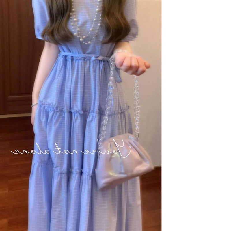 日系设计感小个子连衣裙子女装夏季2025新款气质超好看高级感长裙