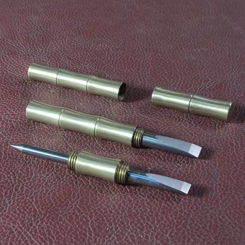 篆刻工具纯铜杆竹节钨钢篆刻刀刻印章木章L葫芦分体式三刀头可换