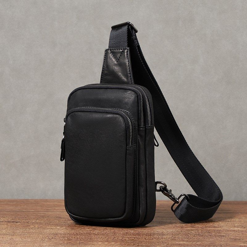 新款简约真皮男士胸包男斜挎包胸前包运动潮流时尚单肩包复古男包,箱包皮具/热销女包/男包,胸包,淘宝优惠券,粉丝福利购,淘宝优惠卷