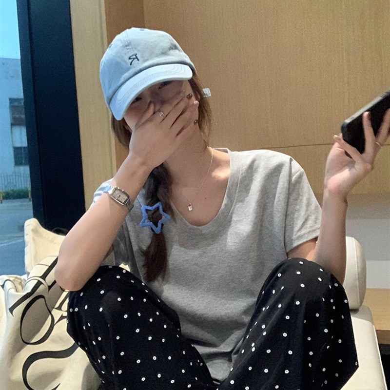 纯棉睡衣女夏季短袖长裤套装春秋款可外穿薄款休闲简约夏天家居服