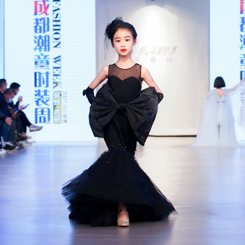 儿童礼服女童公主裙鱼尾2021新款秋t台模特高端走秀港风演出服潮,童装/婴儿装/亲子装,儿童礼服,淘宝优惠券,粉丝福利购,淘宝优惠卷