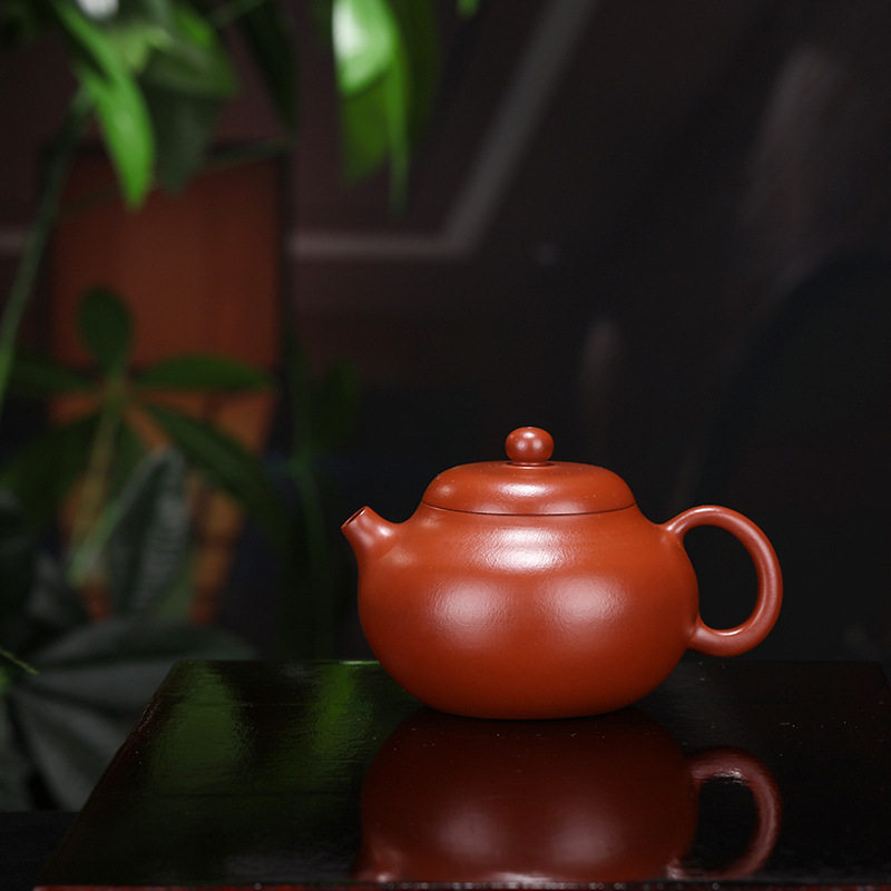 砂壶韵海紫砂壶批发宜兴手工制作皱皮朱泥文旦壶名家手工茶具茶壶