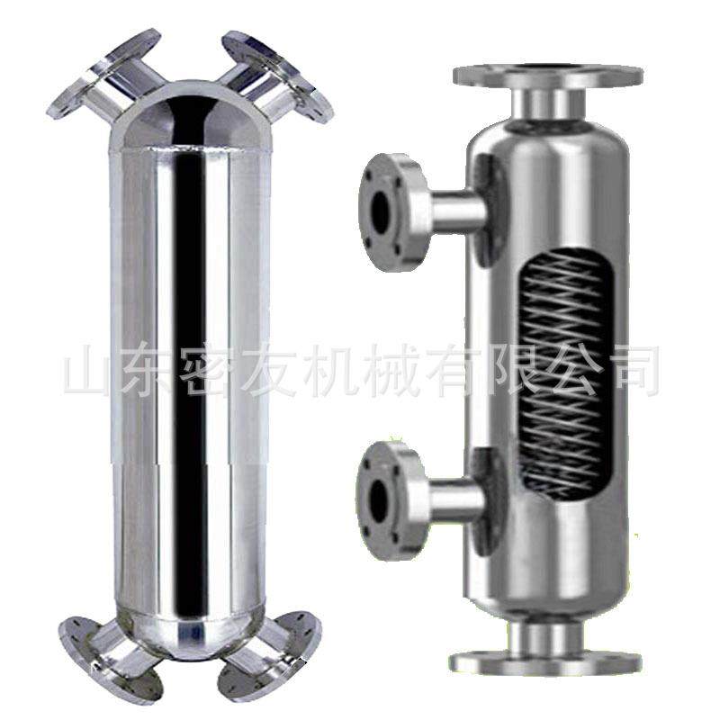 厂家供应立式卧式不锈钢螺纹缠绕管换热器钛材载气热交换冷凝器