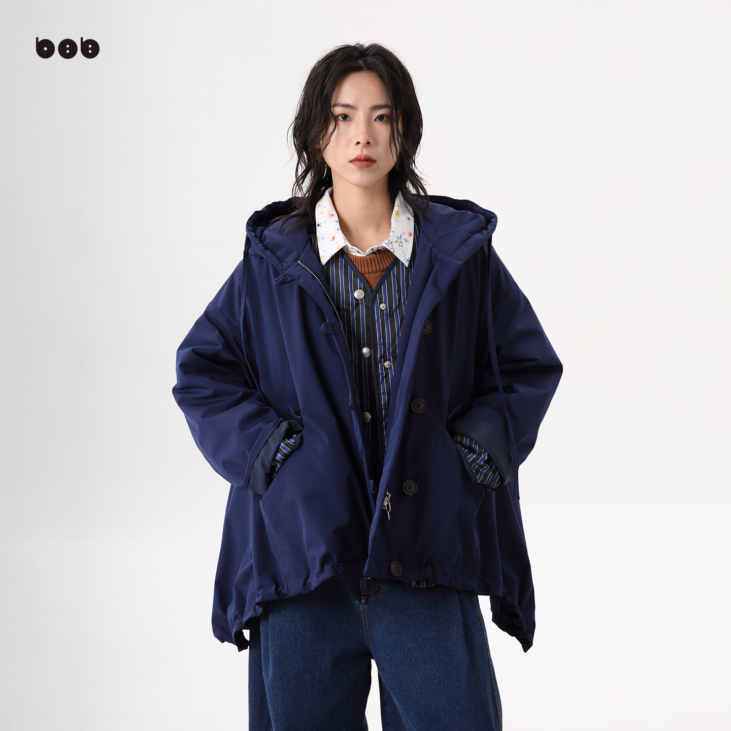 【商场同款】白目自短款连帽两件套棉服女2025冬新品加厚保暖外套,女装/女士精品,棉衣/棉服,淘宝优惠券,粉丝福利购,淘宝优惠卷