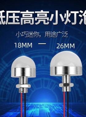 LED小灯泡小球泡半圆12VLED灯24V小灯18MM直径低压照明光源迷你小