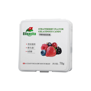 瑞士孩童情调嗓子润喉糖清凉护嗓礼物薄荷软糖教师节0糖草莓味70g
