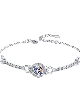 925纯银手镯批发莫桑石手链简约