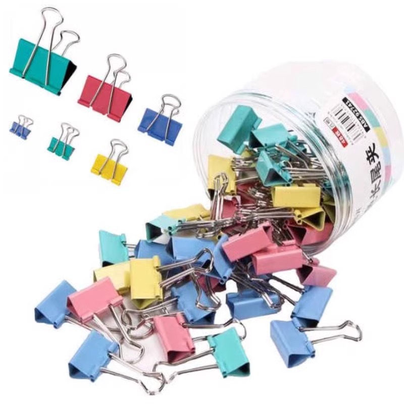 办公彩色19mm长尾夹反尾夹