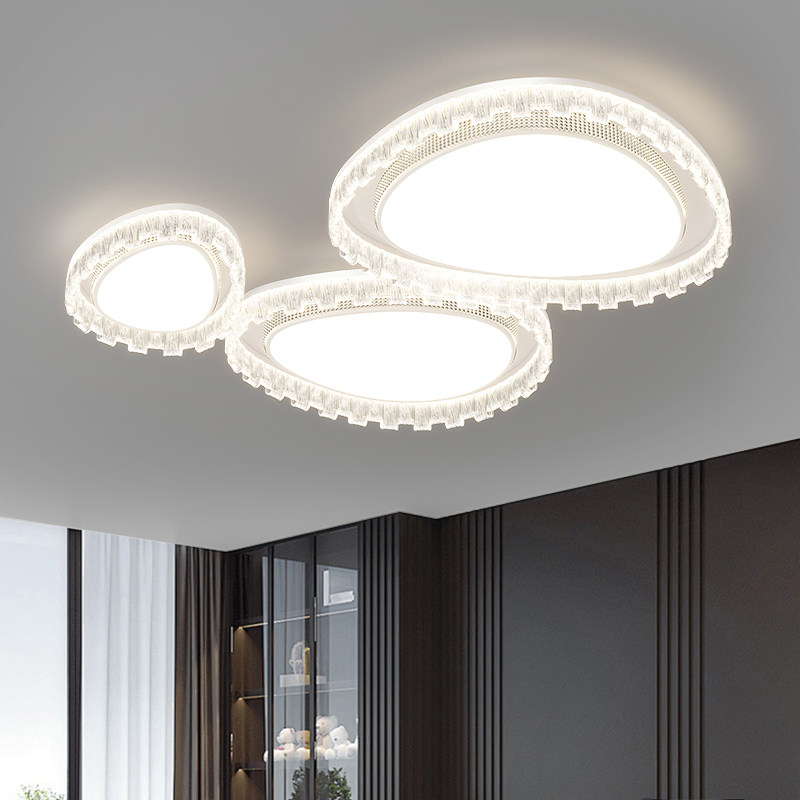 云朵灯护眼客厅灯主灯大气鹅卵石吸顶灯现代简约中山灯具2025新款