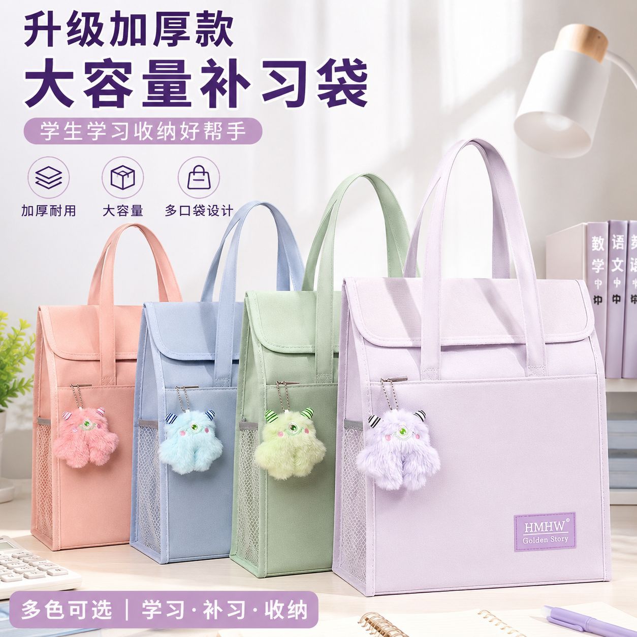 补习袋手提袋拎书袋补课包帆布袋初中生专用作业收纳袋资料袋试卷