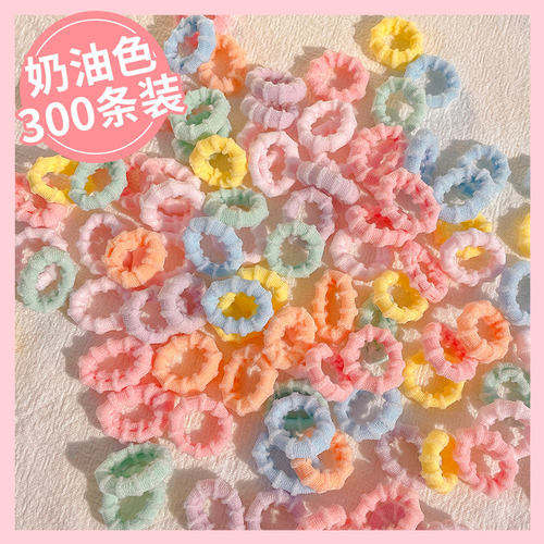 儿童螺纹防滑发圈高弹力橡皮筋女童扎头发皮筋头绳发饰宝毛巾发圈