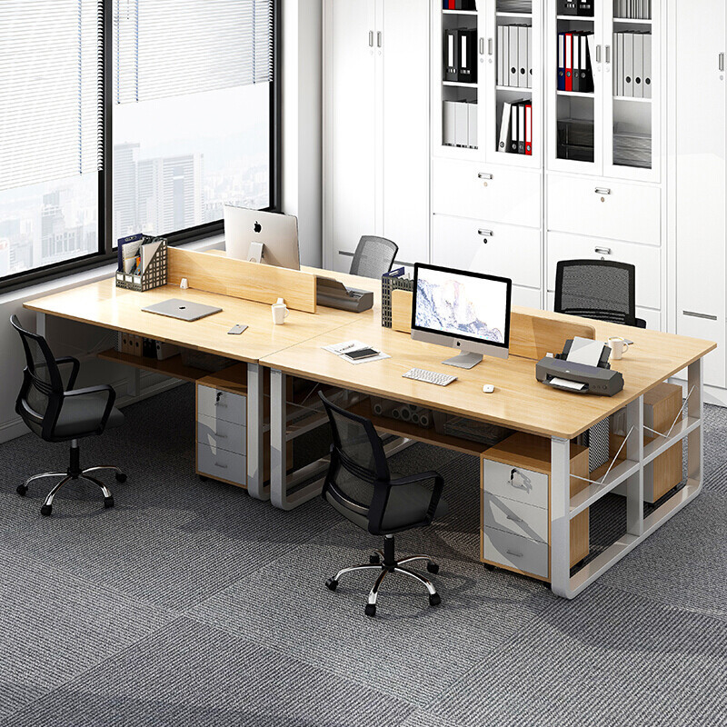 职员办公桌椅4人6人组合屏风办公桌简约现代财务电脑桌椅