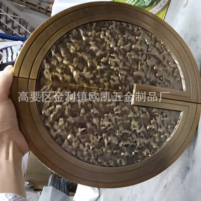 欧凯新中式铝合金大拉手加厚圆盘简约别墅推拉实木门玻璃大门把手