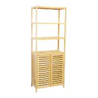 竹制置物架收纳架置物厨房浴室卧室客厅收纳摆放家用家具柜架多层