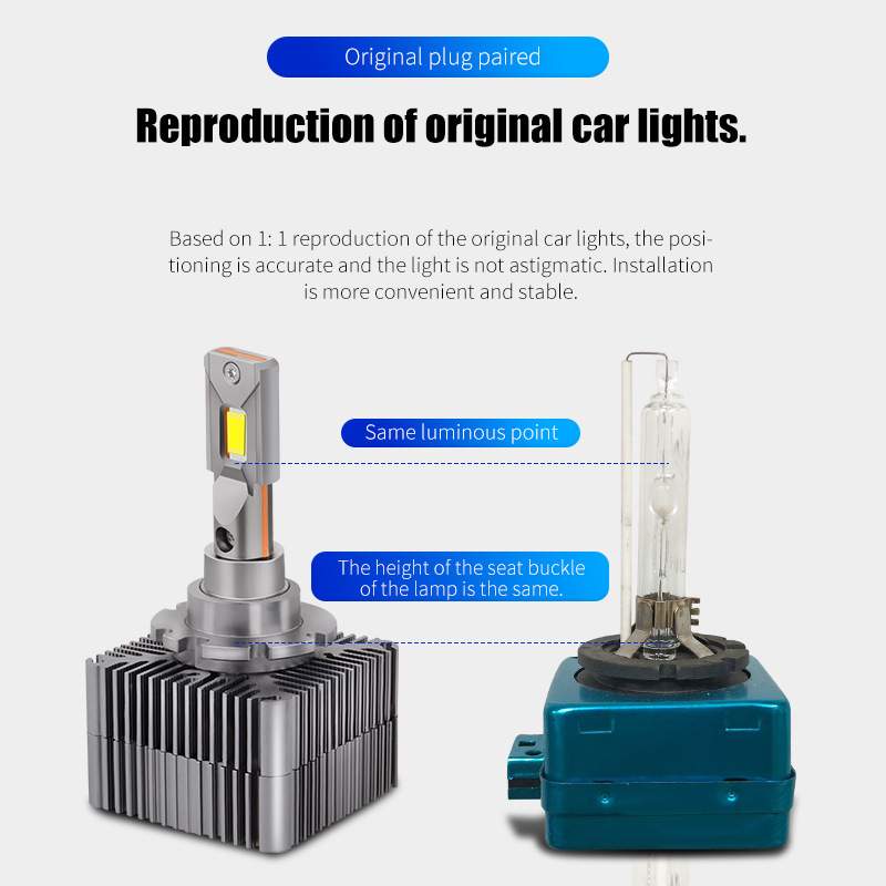 汽车led大灯D1SD2SD3S外置驱动聚光车灯远近一体改装汽车前大灯