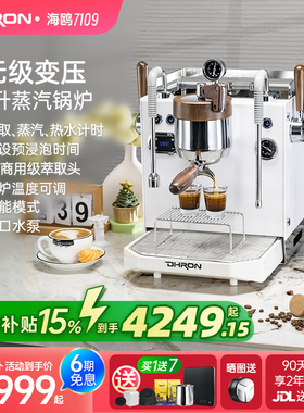DHRON迪揽DR7109无极变压拨杆意式半自动咖啡机小型商家用奶茶店