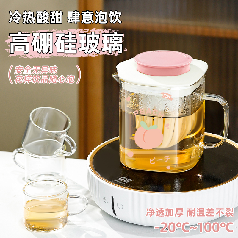 泡茶壶2025新款大容量玻璃茶壶高硼硅玻璃烧水壶家用电陶炉煮茶壶