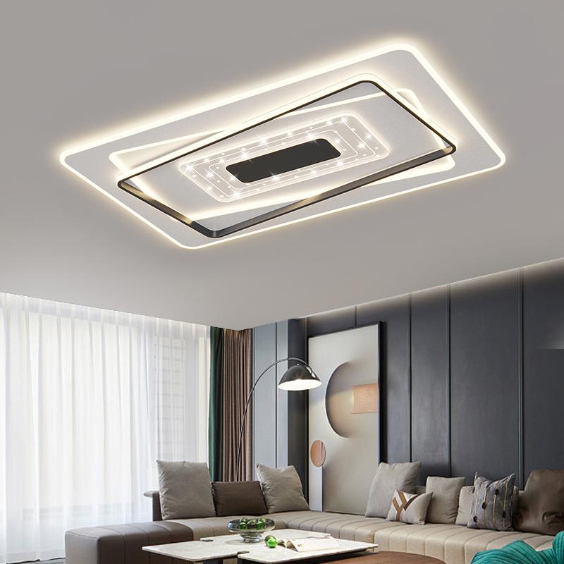 现代简约长方形客厅吸顶灯led餐厅北欧卧室大气全屋灯具套餐X1043