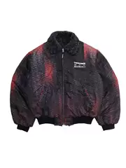 Th90 25Fw [Pixel Dust] Reversible Digital Print Short Wide Full Wool Lined Autumn/Winter Jacket