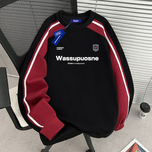 【官方正品】WASSUP插肩袖卫衣