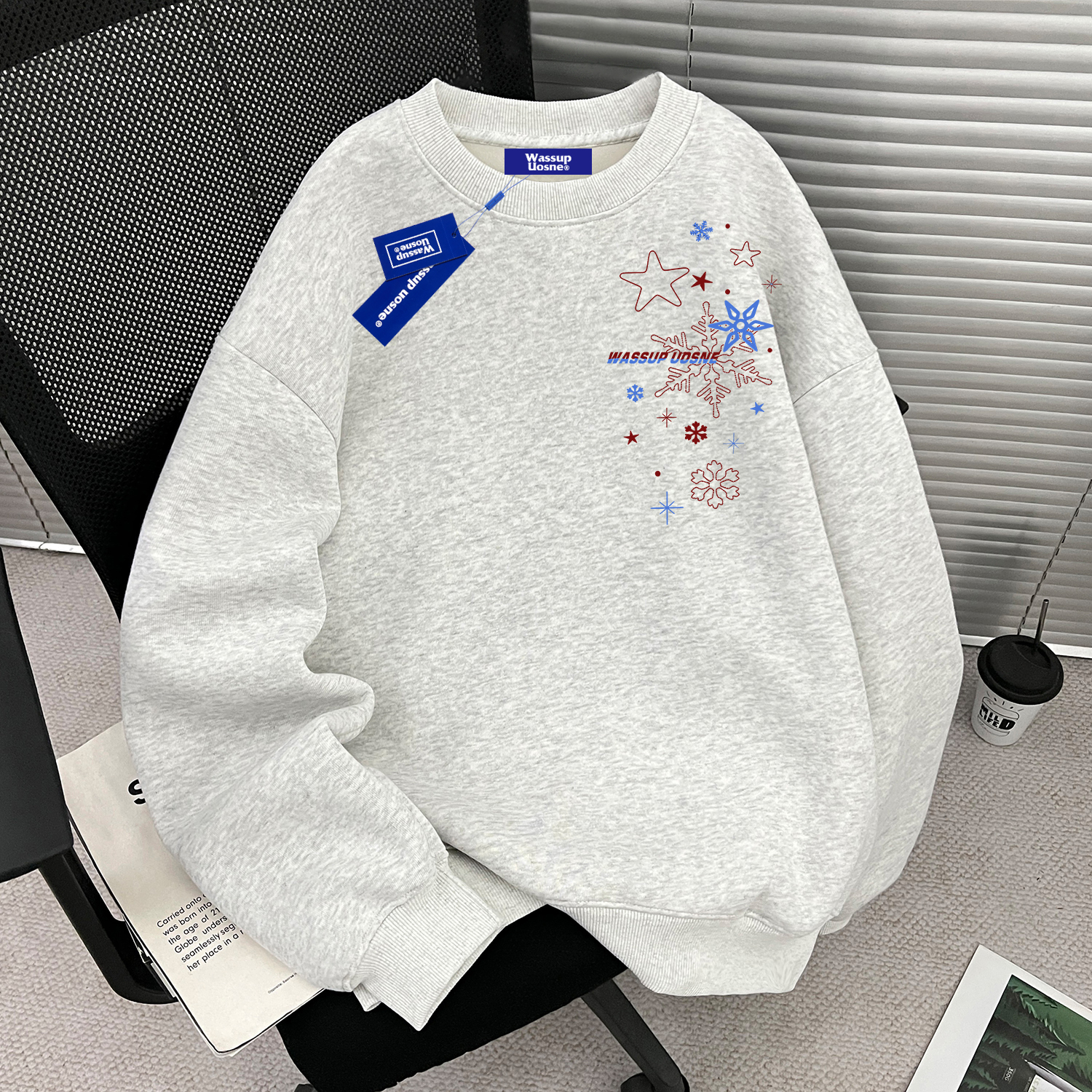 【官方正品】WASSUP重磅圆领卫衣