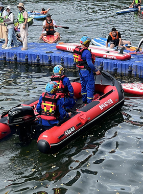 海笛 M型激流救生艇390M防汛救援冲锋舟免安装420M橡皮艇可授权