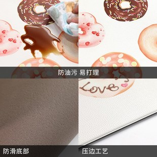 简约地毯床前家用进门门垫脚垫厨房地垫长条防水防油防滑垫 欧式