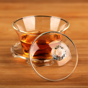 盖碗玻璃茶杯透明耐热泡茶杯三才碗家用加厚大号功夫茶具敬茶配件