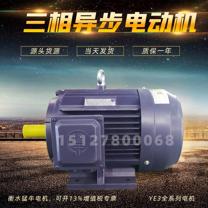 衡水猛牛电机YE34kw1.5kw1.1kw3kw4kw5.5kw极全铜kw2.2kw7.50.75 五金/工具 电动机 原图主图