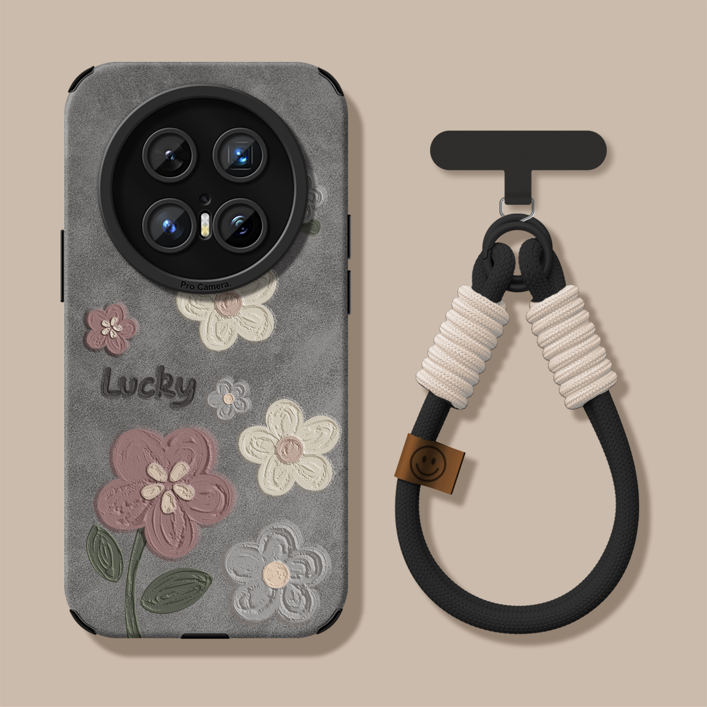 适用华为mate70pro手机壳翻毛皮