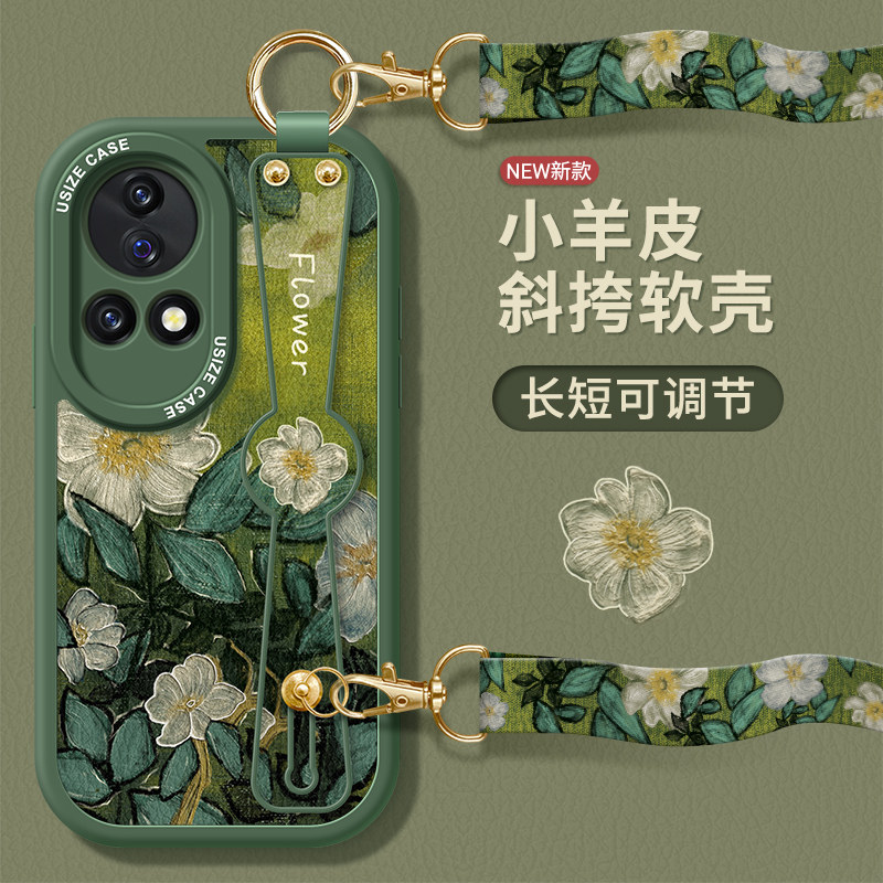 油画玫瑰适用华为nova13手机壳新款华为p70保护套荣耀200防摔vivo S19挂脖note13全包挂绳hi软斜挎ultra女款,3C数码配件,手机保护套/壳,淘宝优惠券,粉丝福利购,淘宝优惠卷
