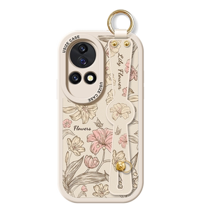 复古百合适用华为nova13手机壳新款12活力版保护套nova14防摔novo8挂脖10se全包9pro挂绳hi软斜挎ultra女款11