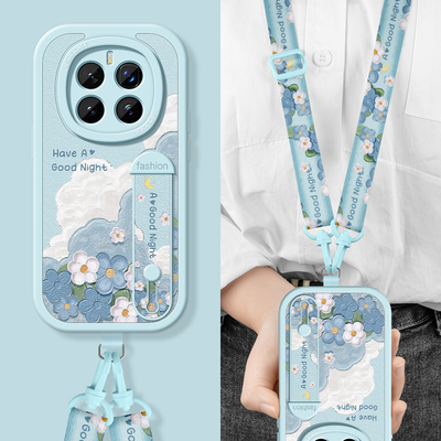 适用荣耀magic7手机壳斜跨带支架