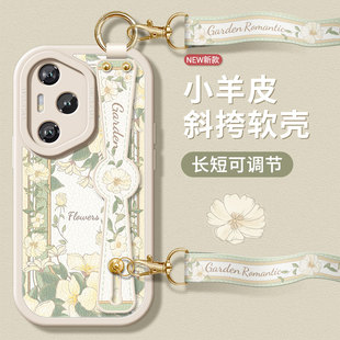 春意花园适用华为荣耀300Pro手机壳新款200Pro斜挎honor100挂绳腕带荣耀400女款荣耀80gt硅胶小众90高级软壳