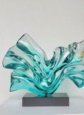 现代透明树脂工艺品摆件 样板房别墅酒店软装艺术装饰