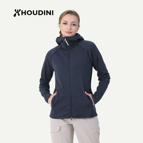 HOUDINI胡丁尼 Outright直率户外女春保暖连帽抓绒衣外套129664