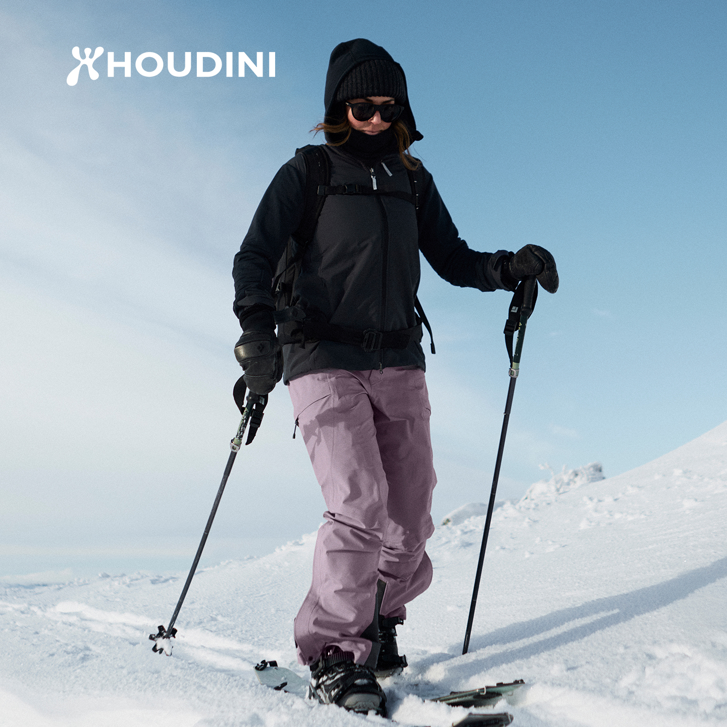 胡丁尼冬季女防风滑雪裤