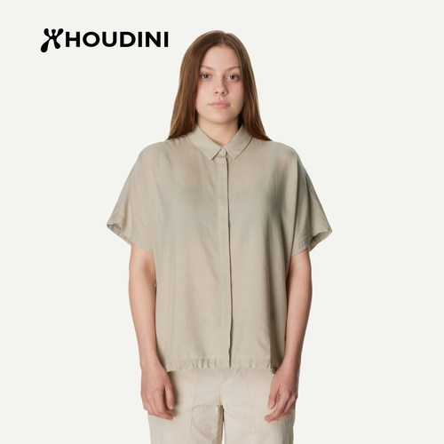 HOUDINI胡丁尼 Tree Top 树女户外夏季凉爽休闲天丝短袖T恤衬衫