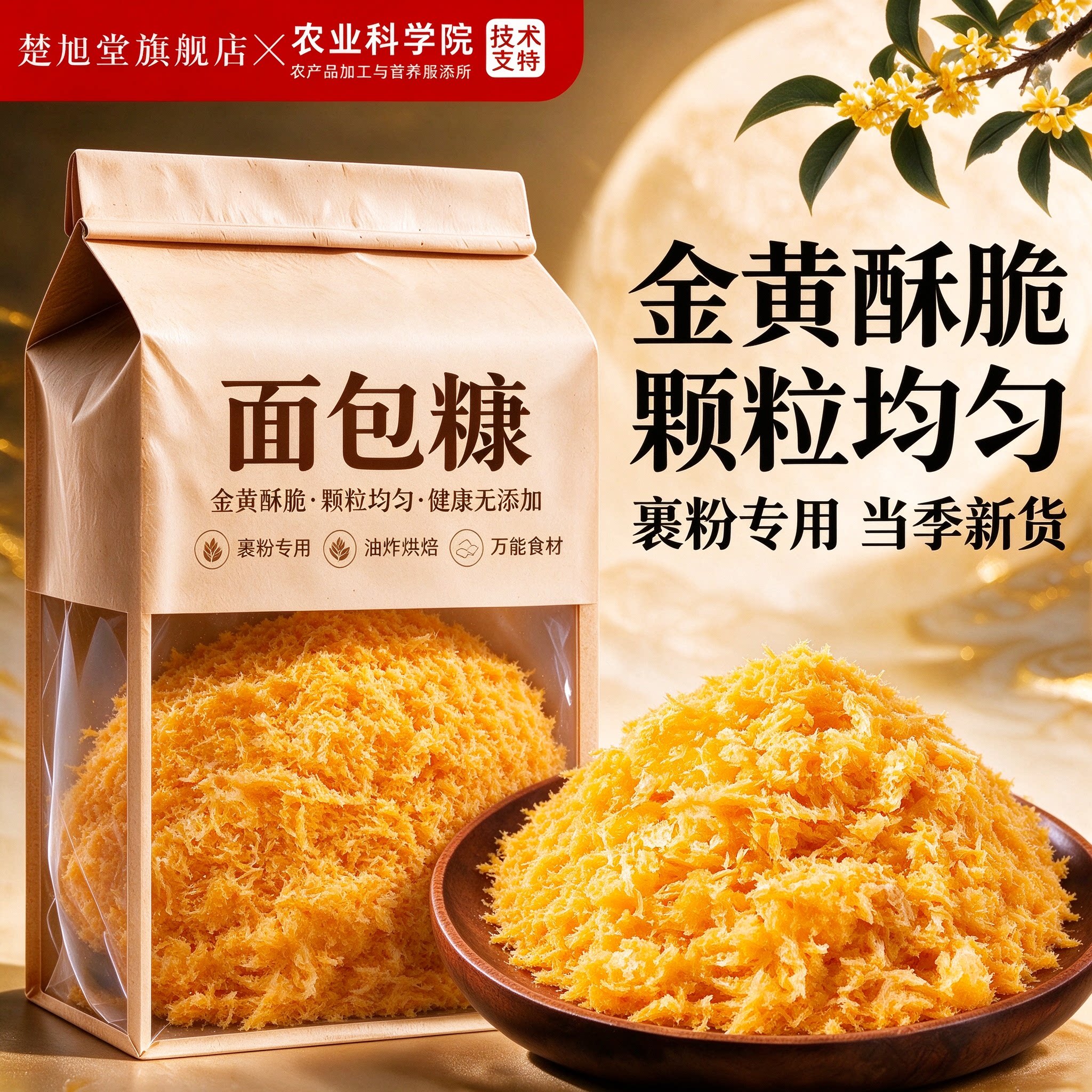 面包糠官方旗舰店0添加食用儿童家用油炸白色黄色南瓜饼商用烘焙
