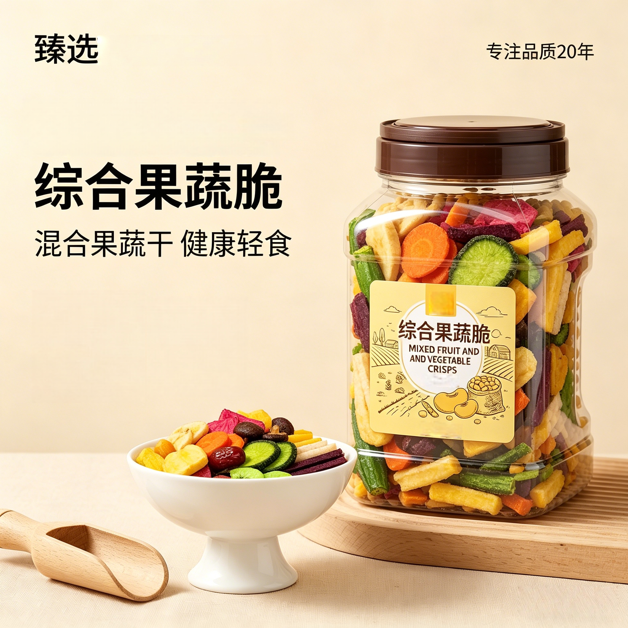 央妈推荐综合果蔬脆水果干蔬菜干蔬果干冻干果秋葵香菇脆零食营养