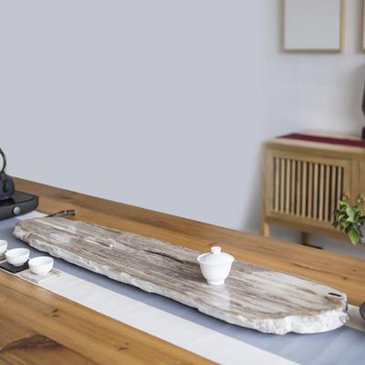 天然木化石茶盘整块大号木化玉茶台简约家用非乌金石茶托盘