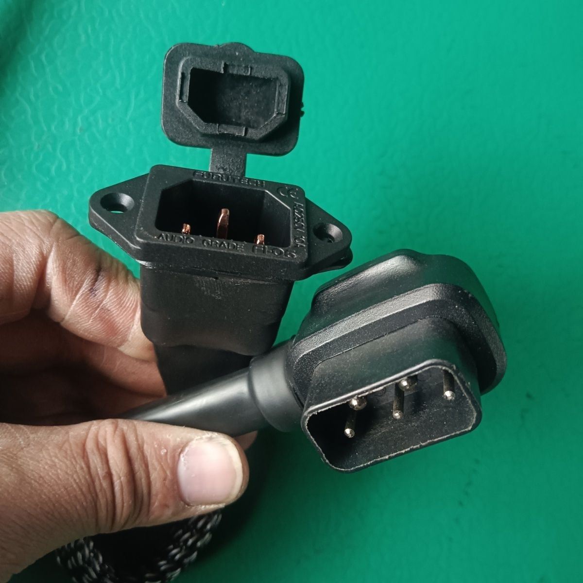 小牛锂电公母转换接头转品字头小牛转换插头母座加粗大电流转换头