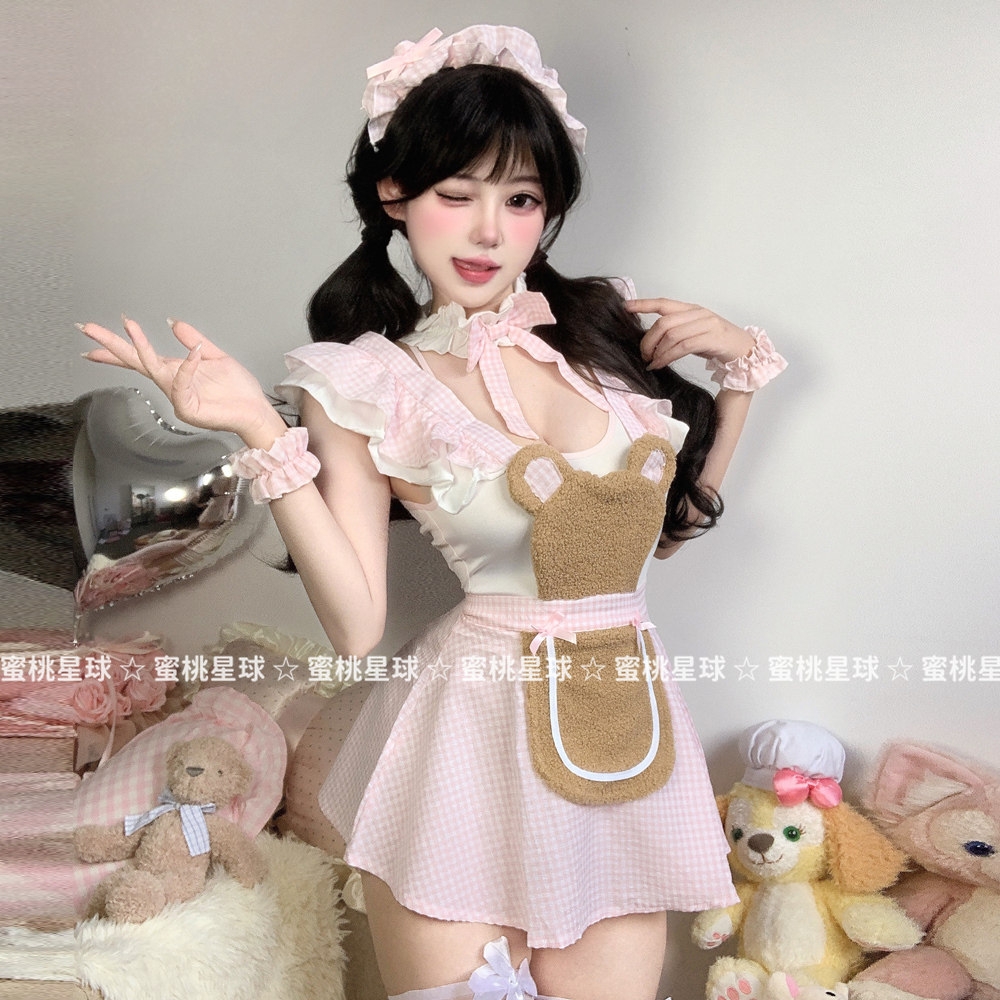 纯欲甜美小厨娘女仆围裙大码