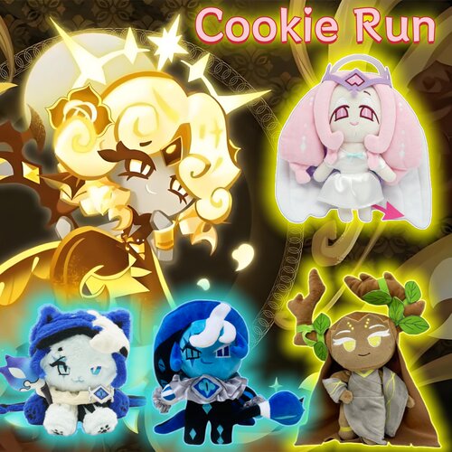 姜饼人王国cookie run kingdom蓝色饼干人娃娃可爱卡通毛绒公仔
